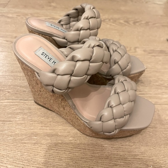 Steve Madden Braided Wedge Sandals size 7 - Picture 2 of 6